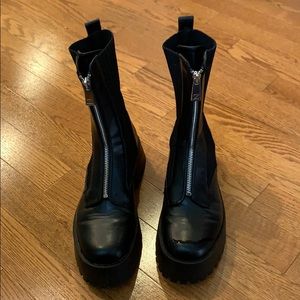 Zara sock style zip ankle boots